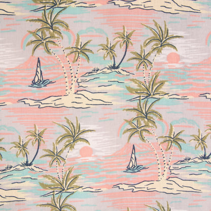 Camisa hawaiana gris (niño) 100% cotton