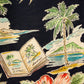 Camisa hawaiana negro (S) Batik Bay