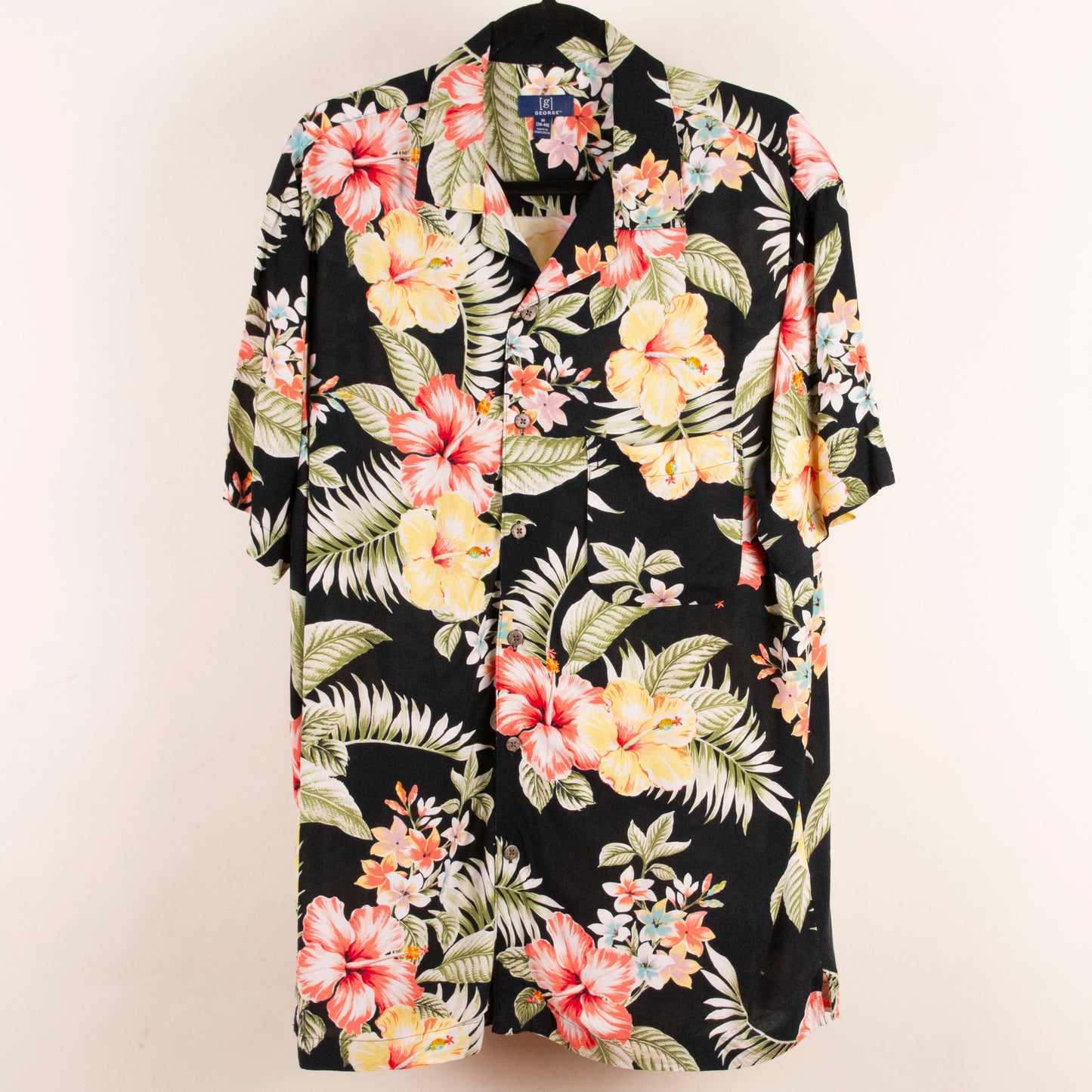 Camisa hawaiana negro (M) George