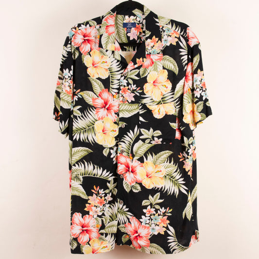 Camisa hawaiana negro (M) George