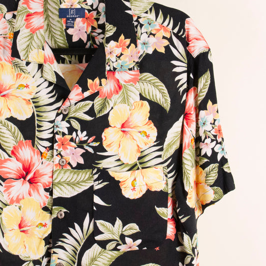 Camisa hawaiana negro (M) George