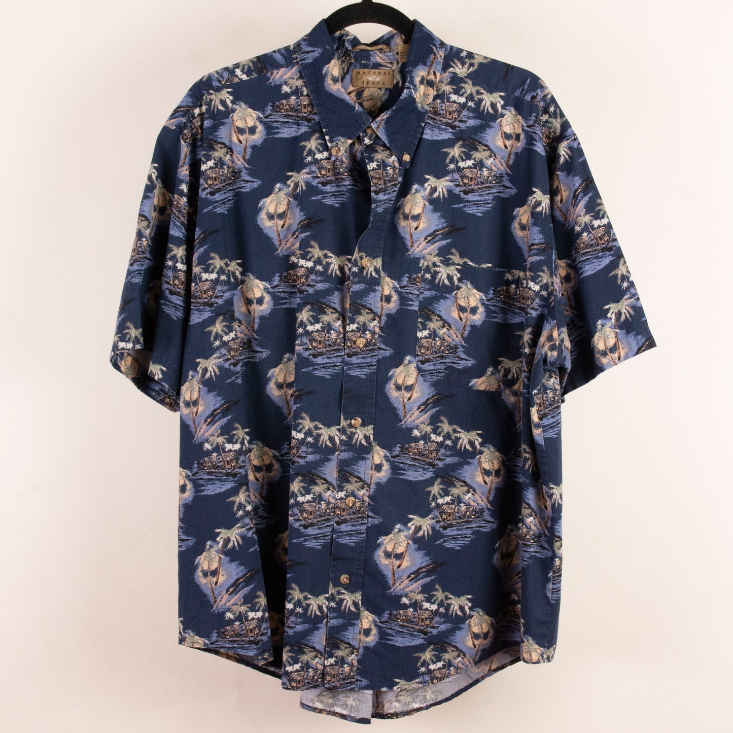 Camisa hawaiana azul marino (XL) Natural Issue