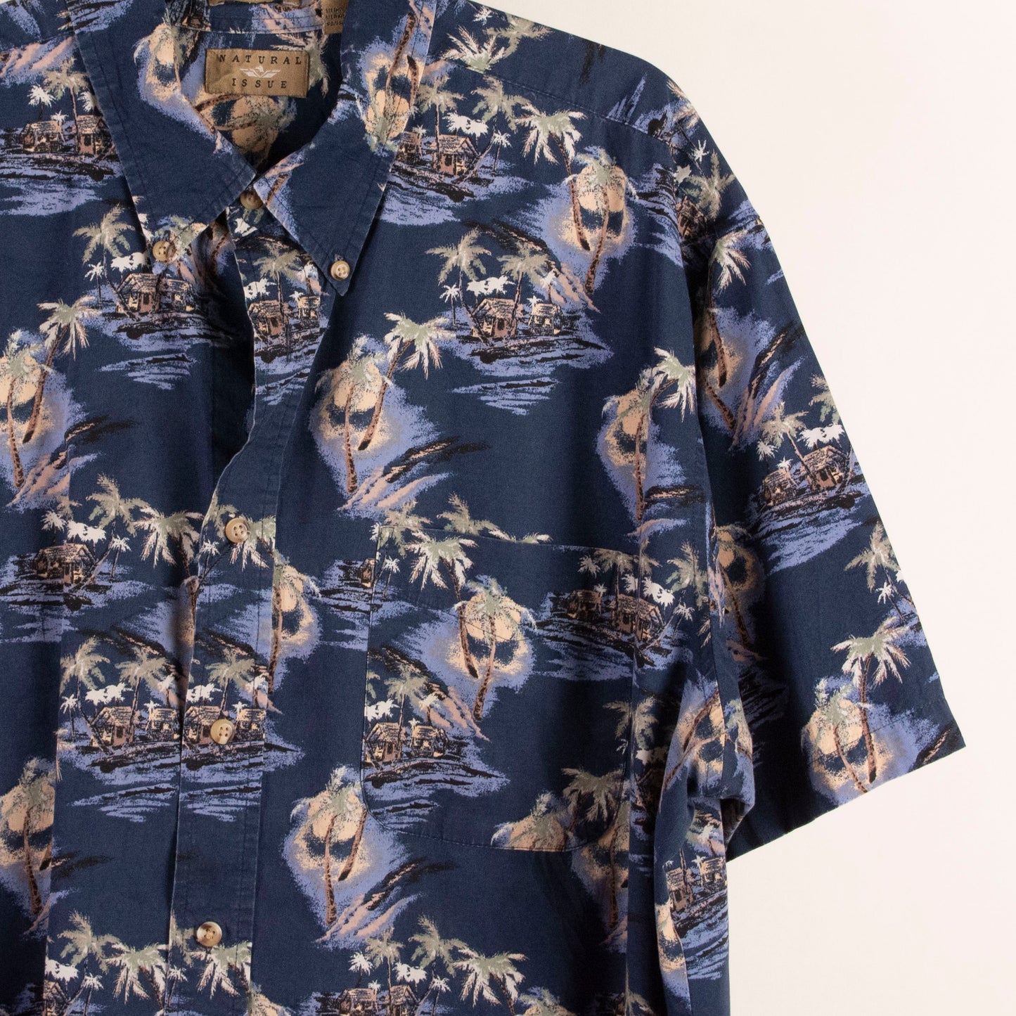 Camisa hawaiana azul marino (XL) Natural Issue