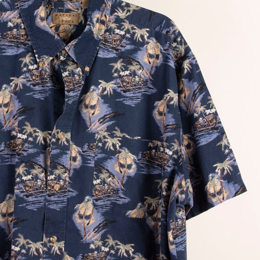Camisa hawaiana azul marino (XL) Natural Issue