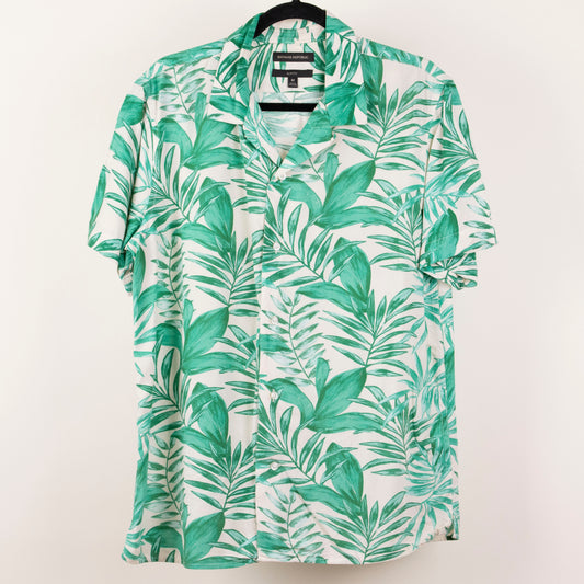 Camisa hawaiana verde (M) Banana Republic