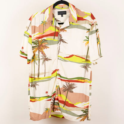 Camisa hawaiana beige (S) No boundaries