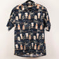 Camisa hawaiana negro (M) Batik Bay