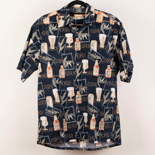 Camisa hawaiana negro (M) Batik Bay