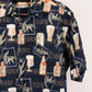 Camisa hawaiana negro (M) Batik Bay