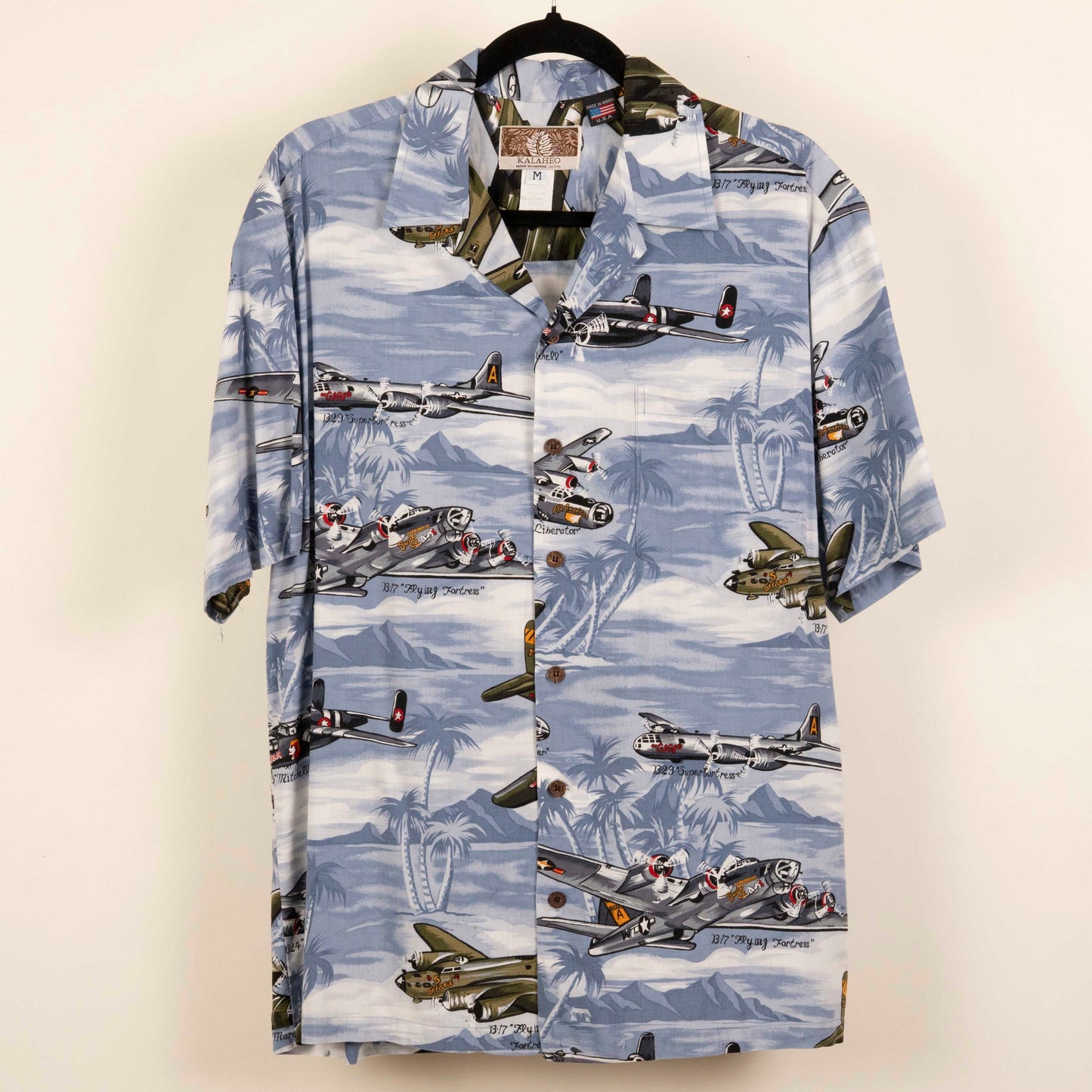 Camisa Hawaiana Azul (M) Kalaheo