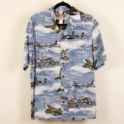 Camisa Hawaiana Azul (M) Kalaheo