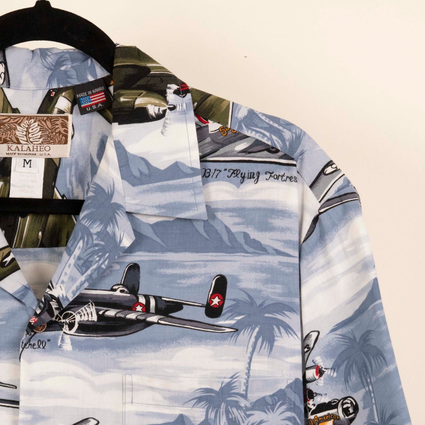 Camisa Hawaiana Azul (M) Kalaheo