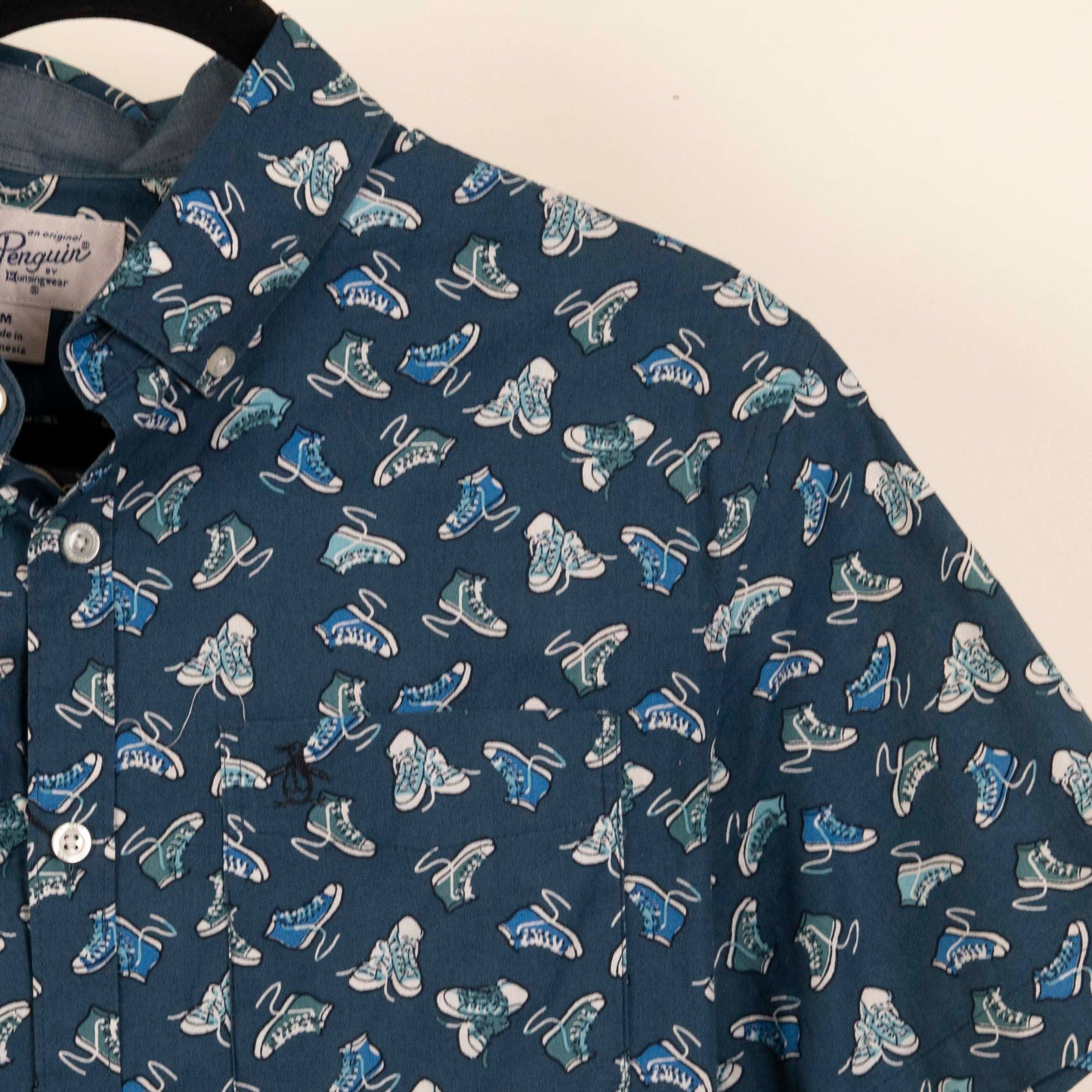 Camisa Estampada Azul (M) Penguin