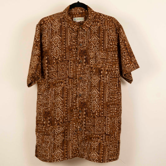 Camisa Estampada Cafe (M) Haband
