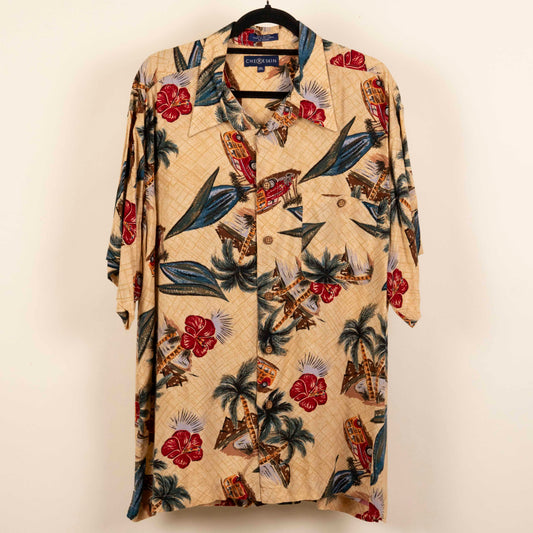 Camisa Hawaiana Beige (2XL) Chereskin