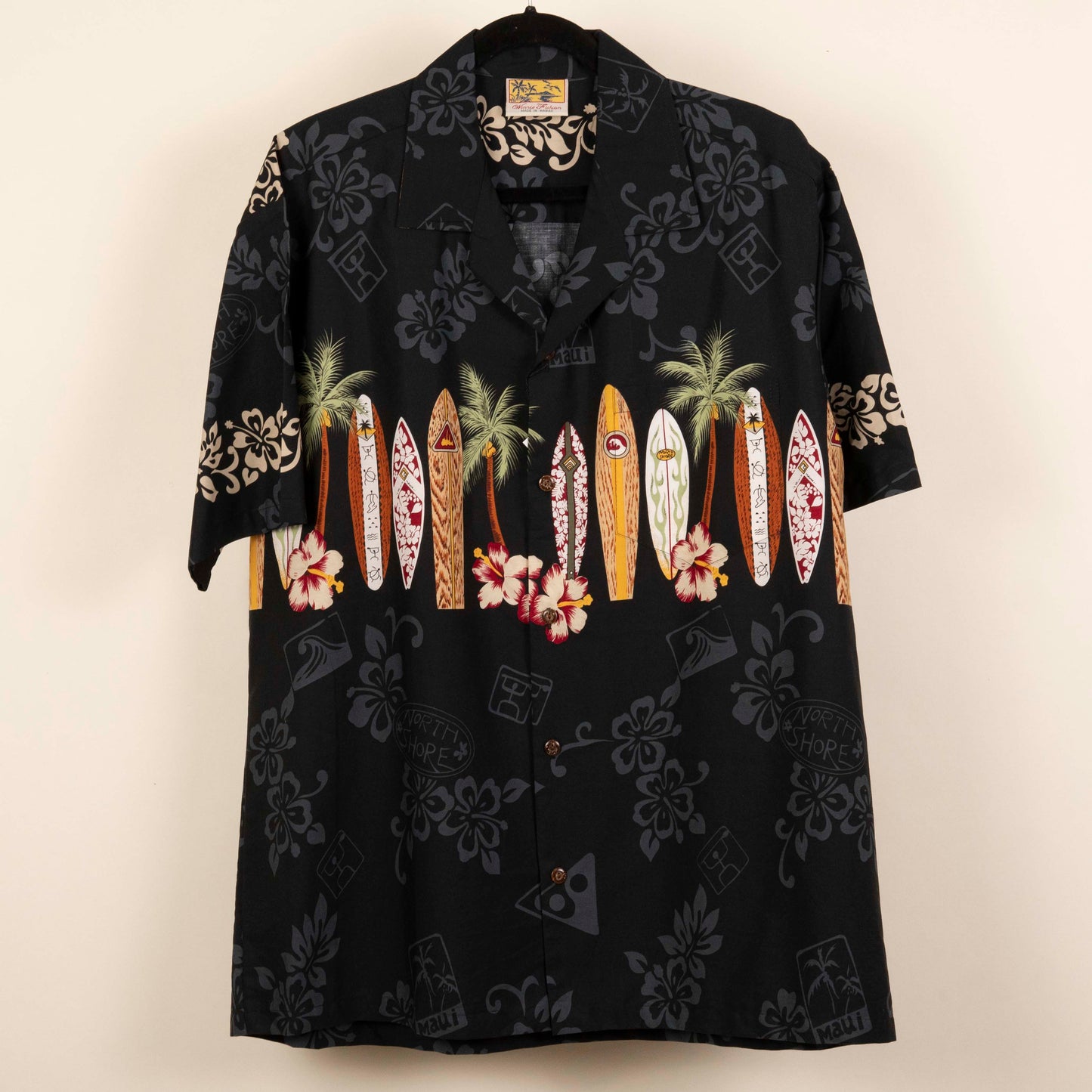 Camisa Hawaiana Negro (L) Winnie Fashion