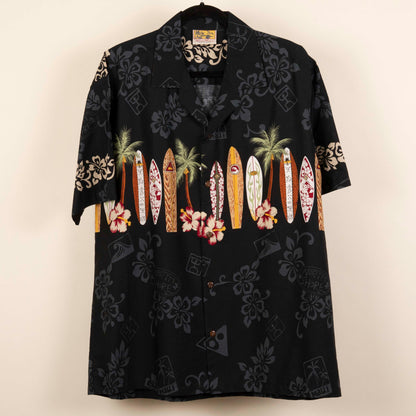Camisa Hawaiana Negro (L) Winnie Fashion