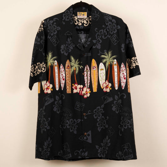 Camisa Hawaiana Negro (L) Winnie Fashion