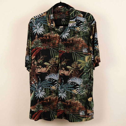 Camisa Hawaiana Negro (L) H&M