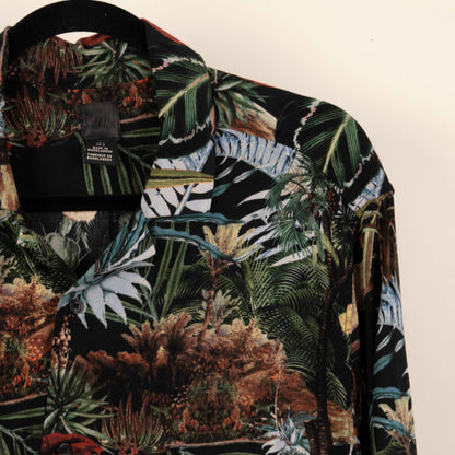 Camisa Hawaiana Negro (L) H&M
