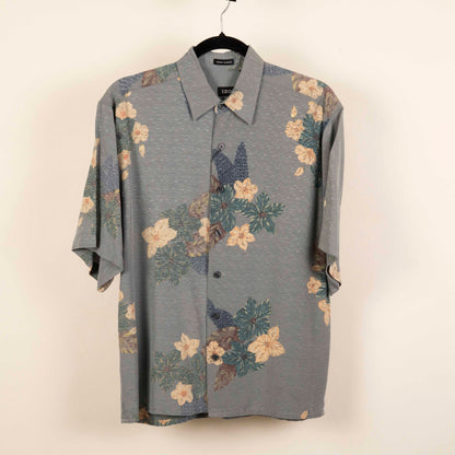 Camisa Hawaiana Gris (S) IZOD