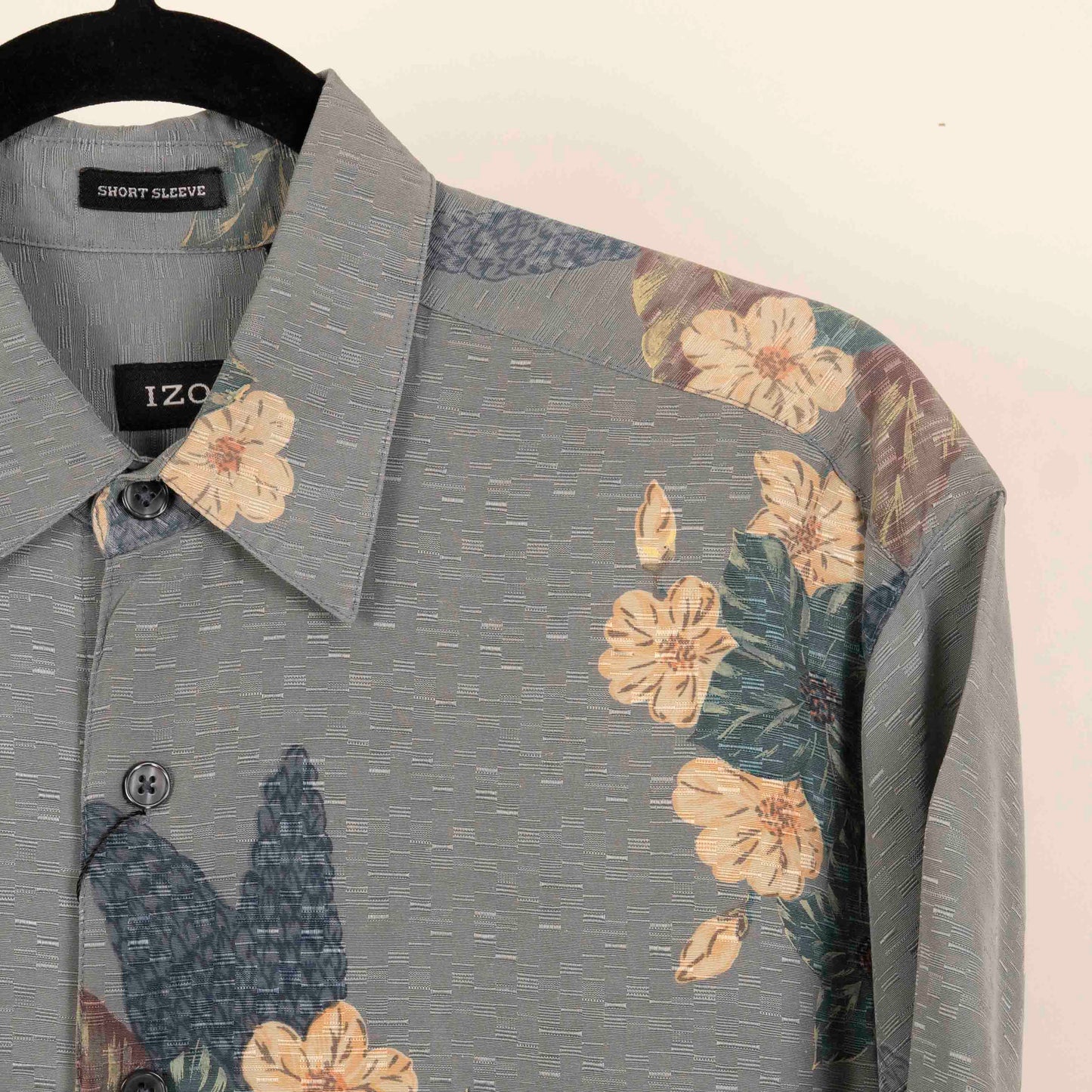 Camisa Hawaiana Gris (S) IZOD