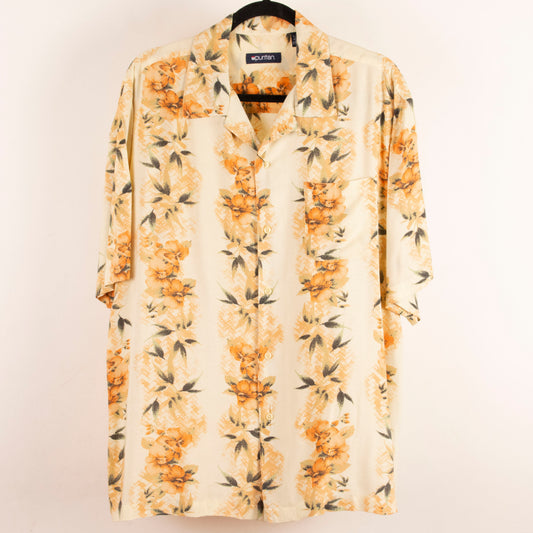 Camisa hawaiana amarillo (L) Puritan
