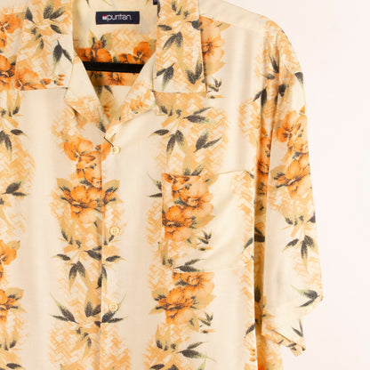 Camisa hawaiana amarillo (L) Puritan