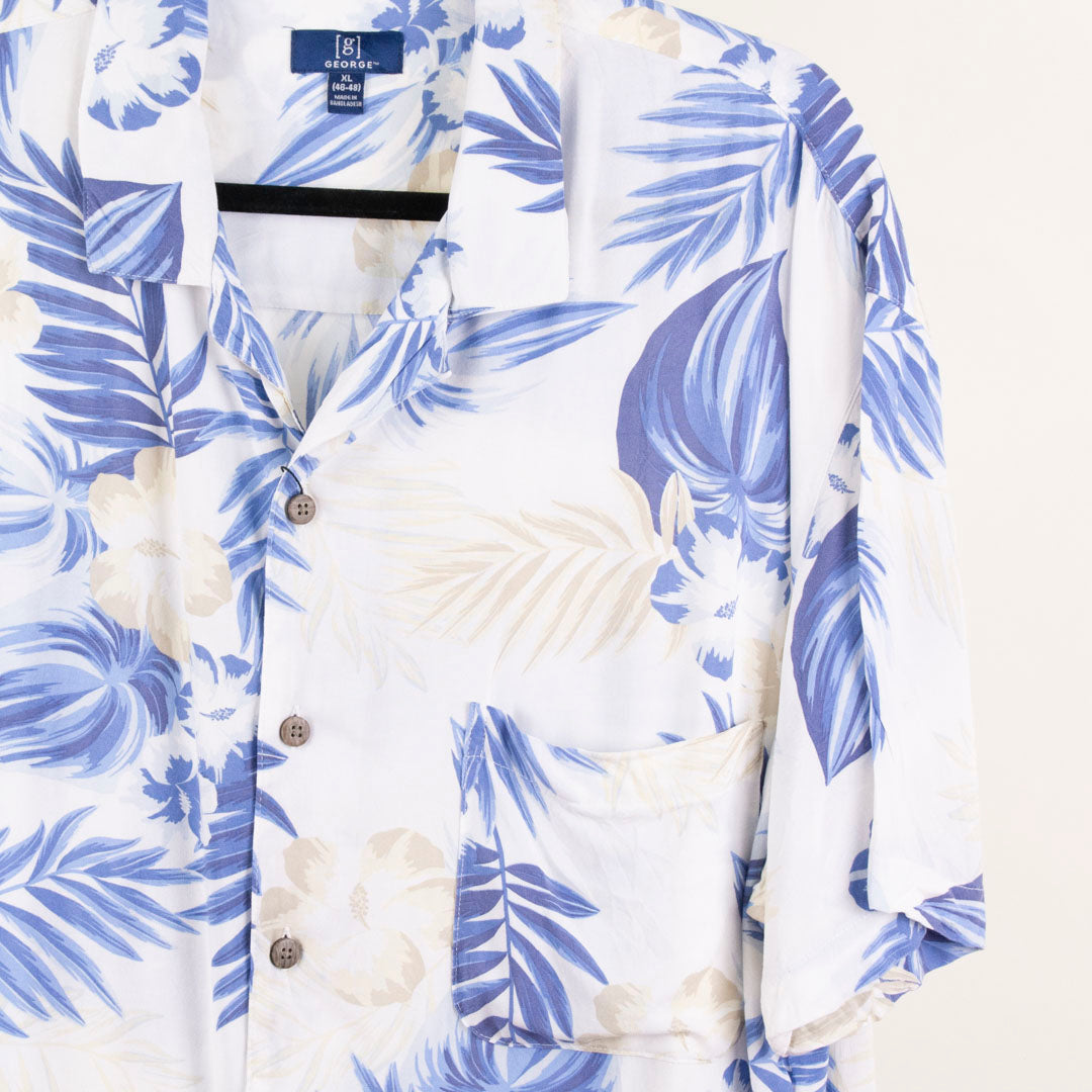 Camisa hawaiana blanca (XL) George