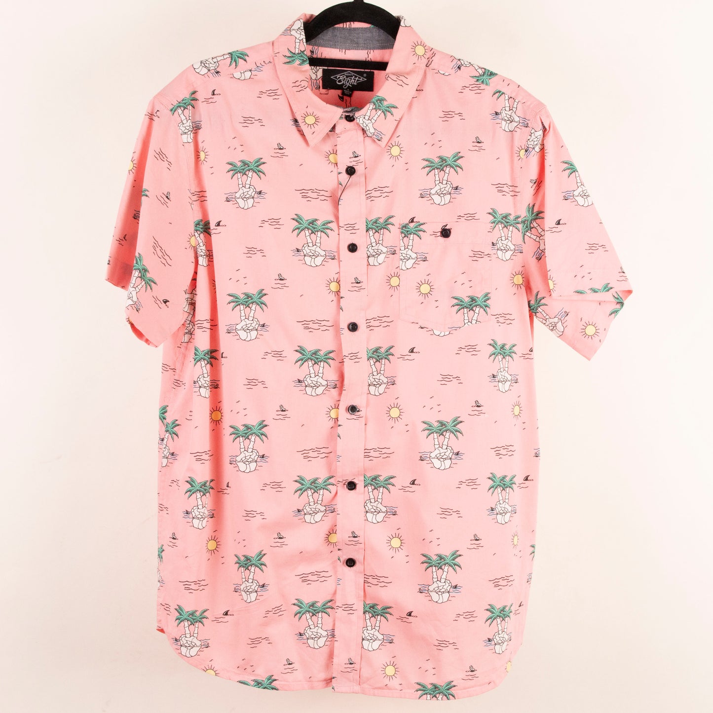 Camisa hawaiana rosa (L) Eight