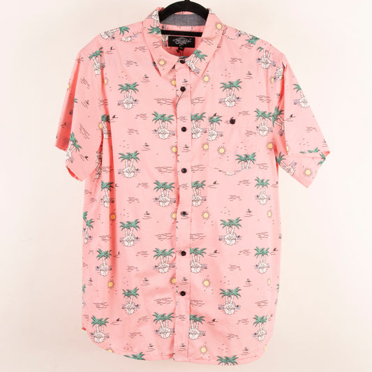 Camisa hawaiana rosa (L) Eight