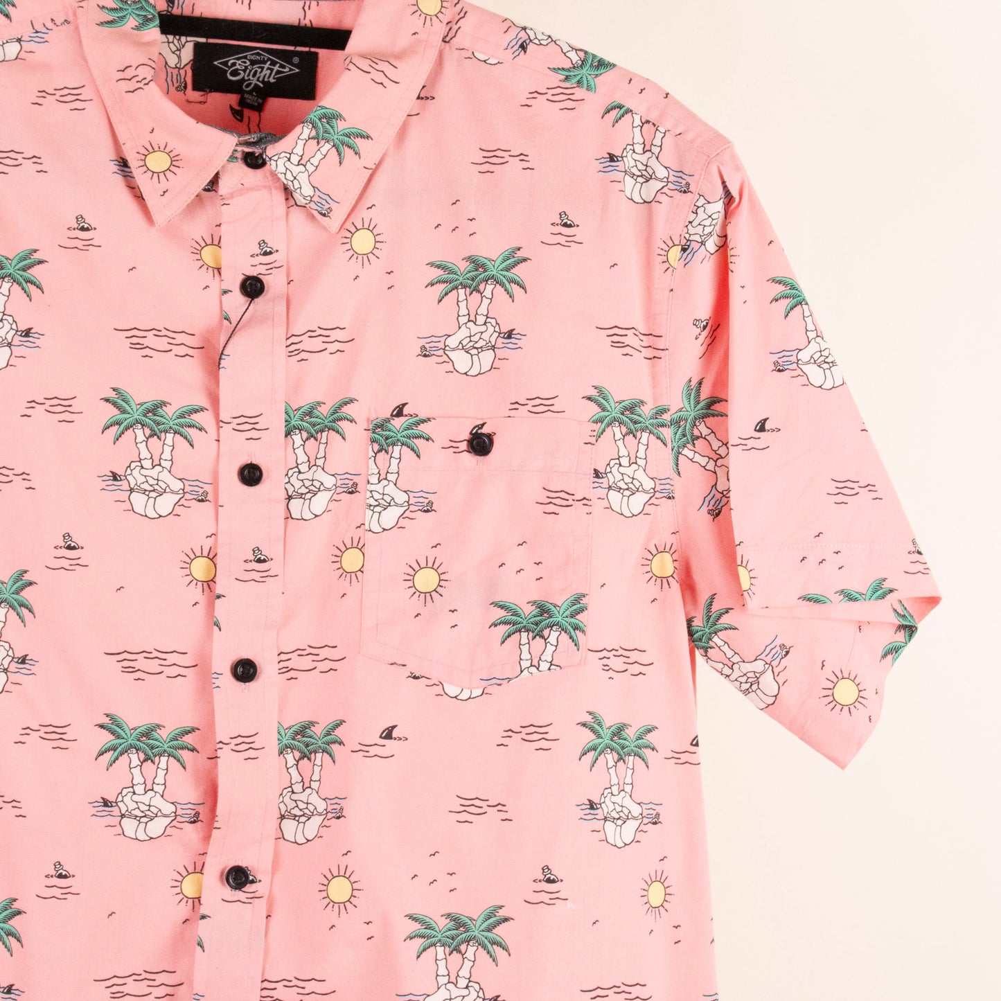 Camisa hawaiana rosa (L) Eight
