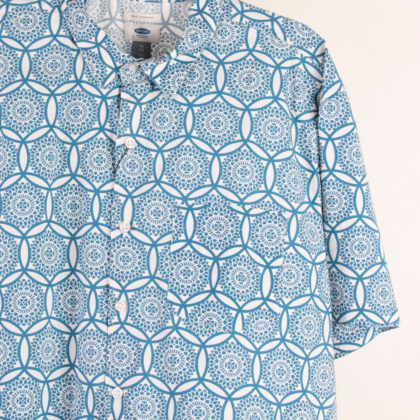 Camisa estampada azul (XL) Old Navy