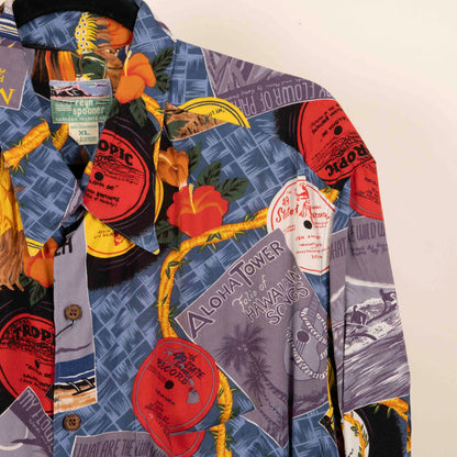 Camisa Hawaiana Morado (XL) Reyn Spooner