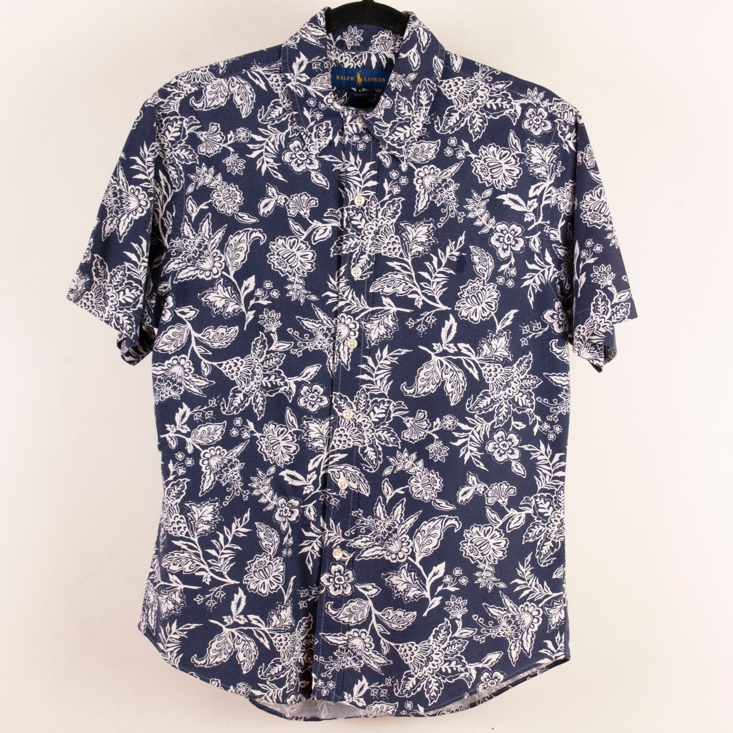 Camisa hawaiana azul (M) Ralph Lauren