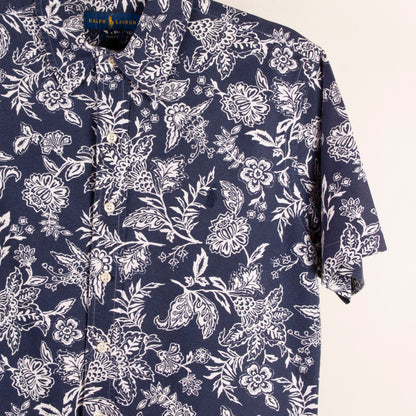 Camisa hawaiana azul (M) Ralph Lauren