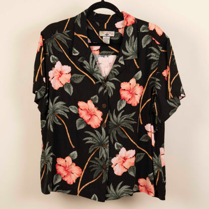 Camisa Hawaiana Negro (XL) Caribean Joe