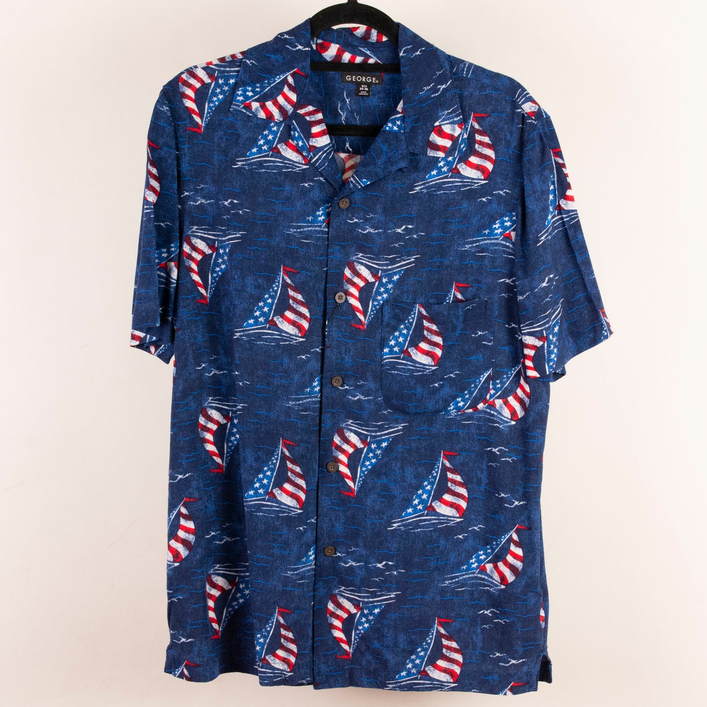 Camisa hawaiana azul (S) George