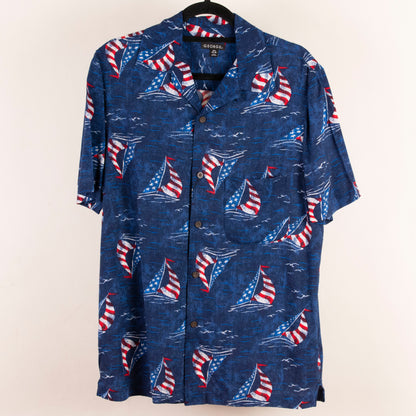 Camisa hawaiana azul (S) George