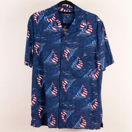 Camisa hawaiana azul (S) George