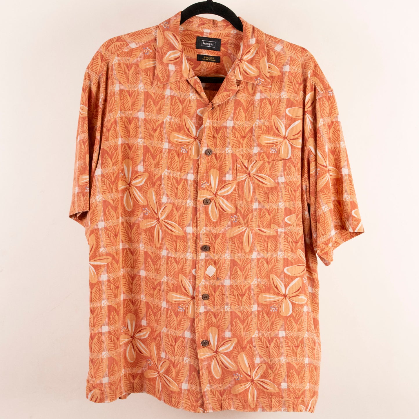 Camisa hawaiana naranja (M) Haggar