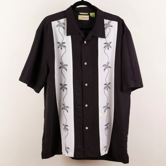 Camisa hawiana negro (XL) Cubavera