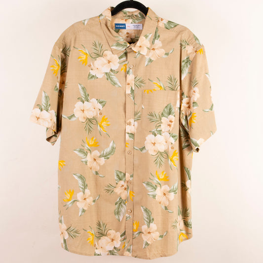 Camisa hawaiana beige (2XL) Old Navy