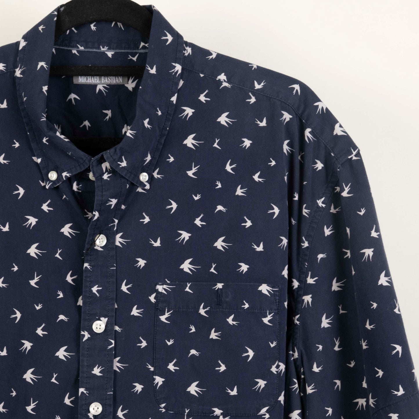 Camisa Estampada Azul (2XL) Michael Bastian