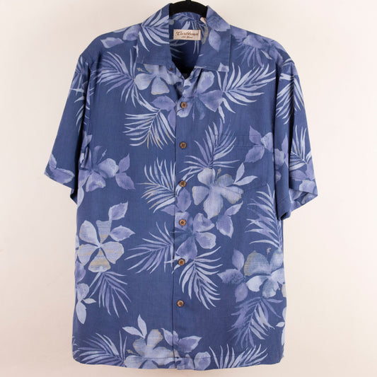 Camisa hawaiana azul (M) Caribbean