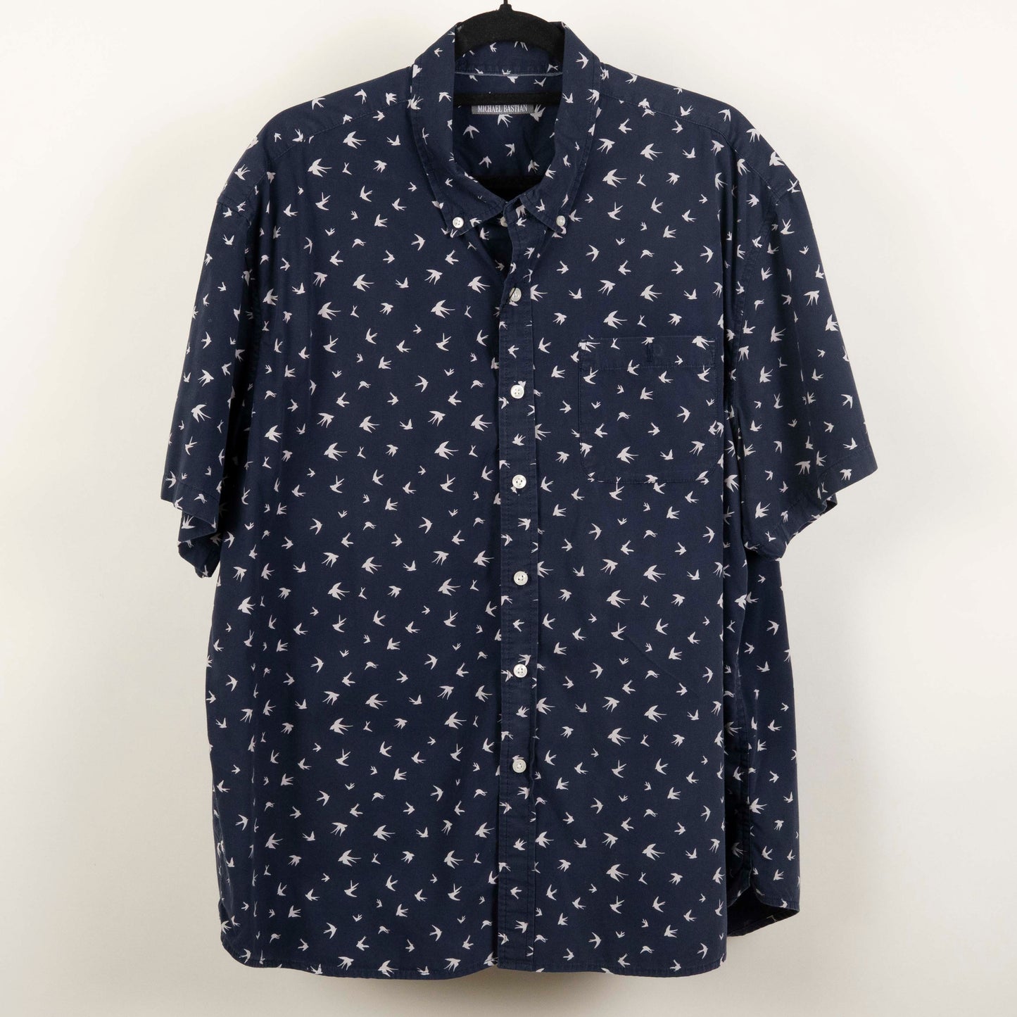 Camisa Estampada Azul (2XL) Michael Bastian