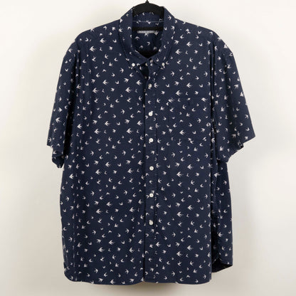 Camisa Estampada Azul (2XL) Michael Bastian