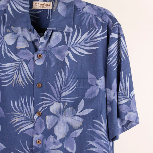 Camisa hawaiana azul (M) Caribbean