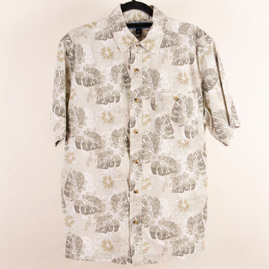 Camisa hawaiana beige (M) Croft & Barrow