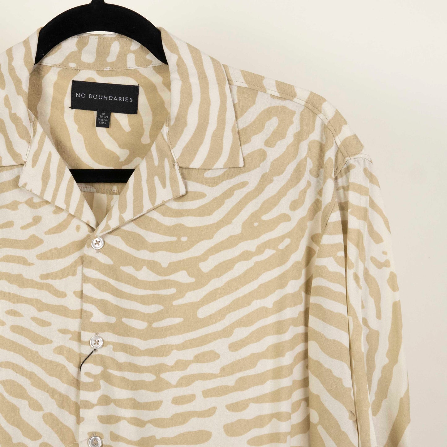 Camisa Hawaiana Beige (XS) No boundaries